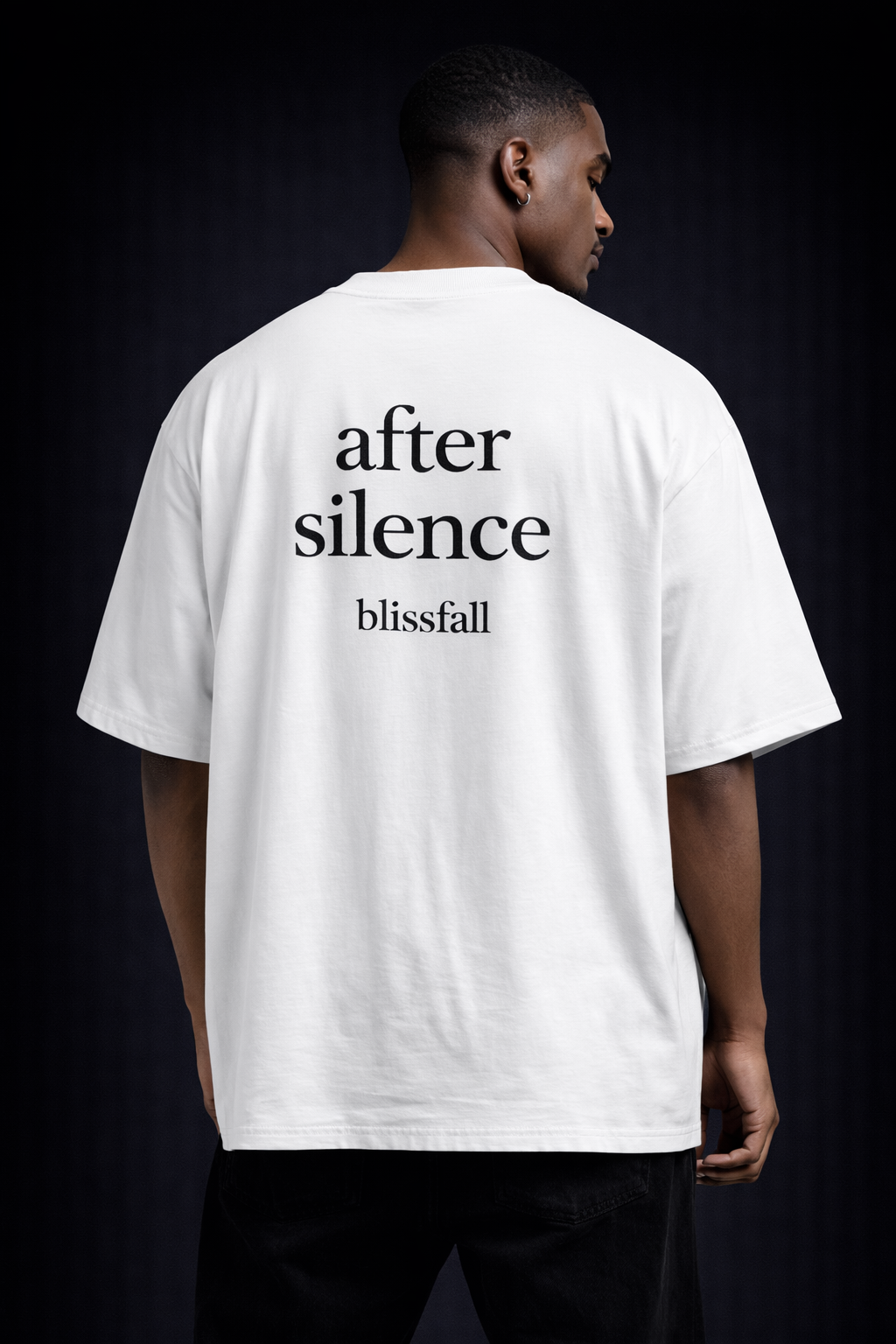After Silence oversized high neck t-shirt
