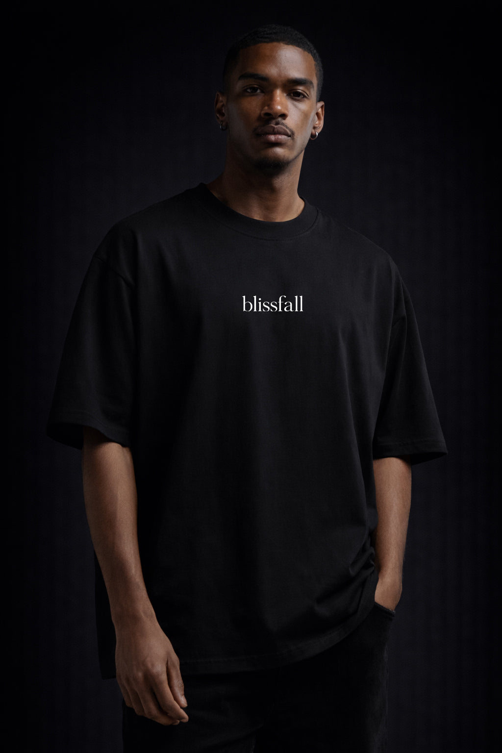 Blissfall Essential oversized high neck t-shirt